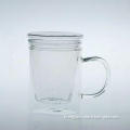 Microwavable Translucent Glass Mug with Tea Filter, Customized Designs are Welcome